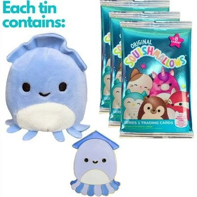 Squishmallows Stacey The Squid Trading Card Tin 3 Squishmallows Stacey The Squid Trading Card Tin