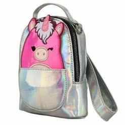 Squishmallows Lola The Unicorn White Wristlet Convertible Handbag